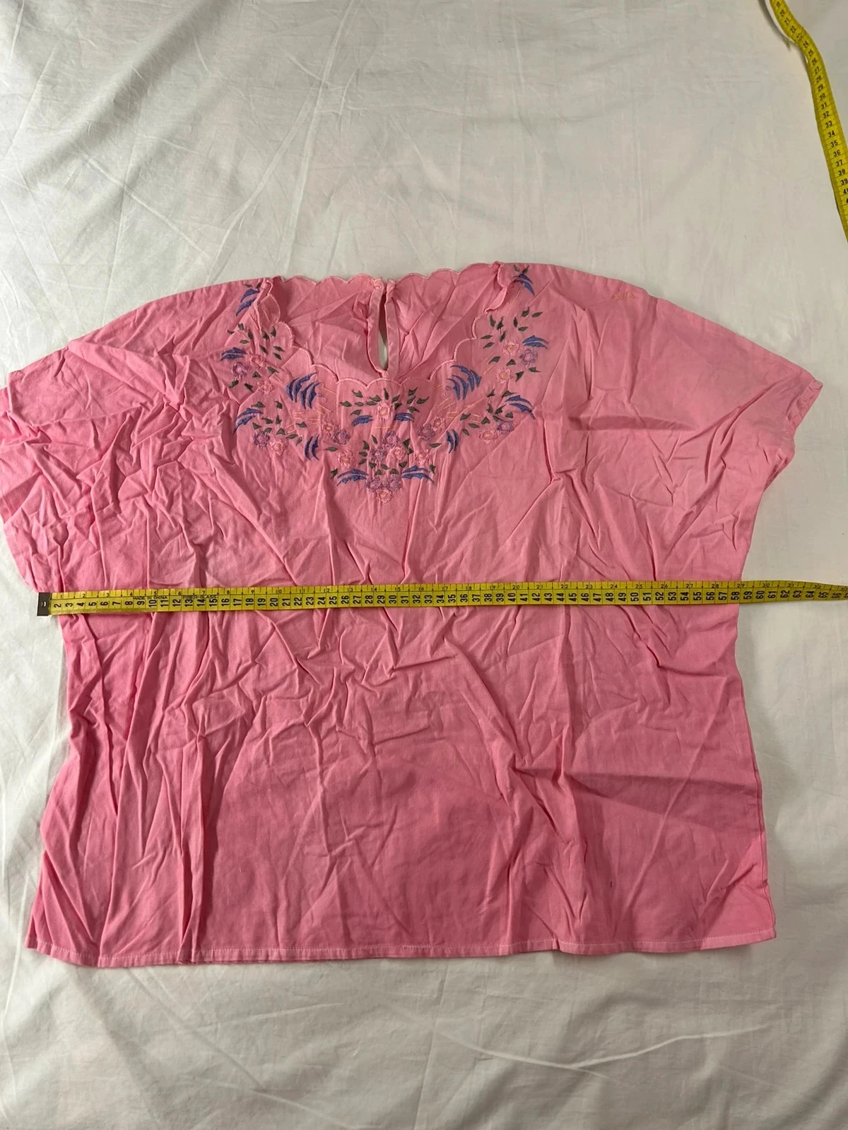 Vintage pink short-sleeve blouse, 100% Cotton by sedi – photo 8